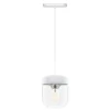 Abat-jour Acorn blanc, acier poli