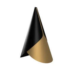 Abat-jour Cornet, Noir, Laiton