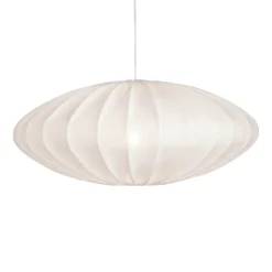 Abat-jour Ellipse 65 cm lin, Blanc