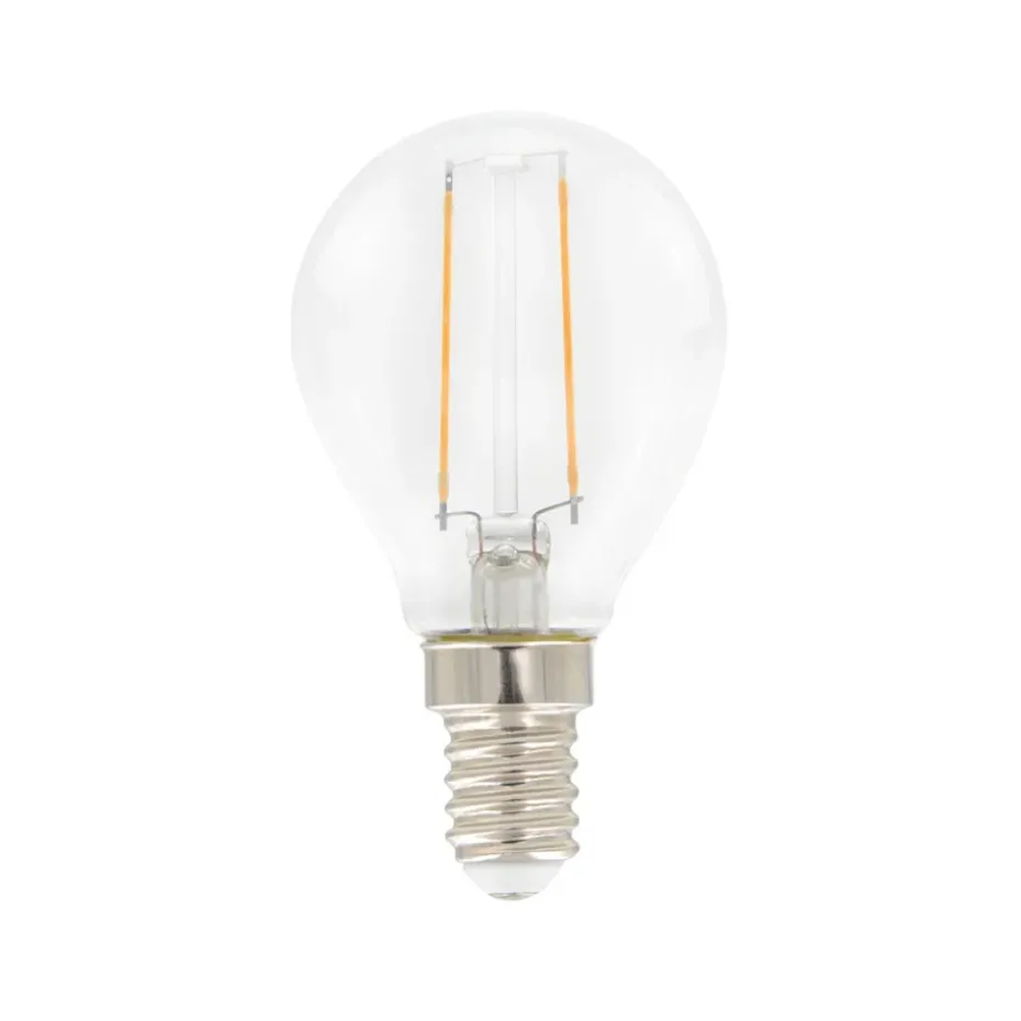 Ampoule à filament LED Airam - source de lumière en forme de boule, clair, non-dimmable e14, 2w