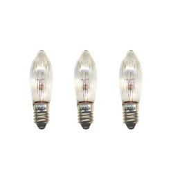 Ampoule Lit E10 lampe de réserve 55V Lot de 3, Clair, 3W