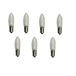 Ampoules LED E10 55V, lot de 7, Transparent