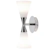 Applique murale Harlekin duo, chrome-blanc