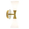 Applique murale Harlekin duo, laiton-blanc