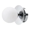 Applique murale/Plafonnier Art Deco IP44, Chrome-Blanc