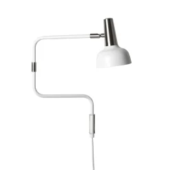 Applique Ray, blanc, détails en nickel