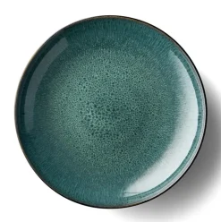 Assiette Bitz Ø 40 cm noir, Noir-vert