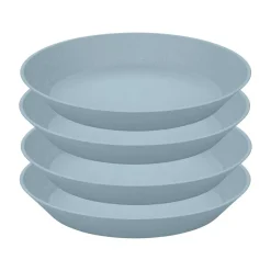 Assiette creuse Connect Ø 24 cm, lot de 4, Nature flower blue