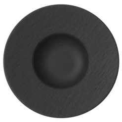 Assiette creuse Manufacture Rock Ø28 cm, noir