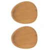Assiette de fête Raw 13x11,4 cm lot de 2, Bois
