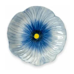 Assiette à dessert Poppy 20,5x21 cm, Bleu