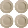 Assiette Dots 28cm Lot de 4, Beige