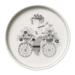 Assiette Emilia Ø 19 cm, Noir-blanc