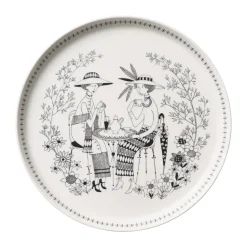 Assiette Emilia Ø 24 cm, Noir-blanc