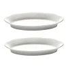 Assiette ovale creuse Silhouette M 15x24,5 cm lot de 2, Blanc