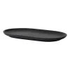 Assiette ovale Sand 12,5x20 cm, Black clay