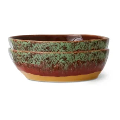 Assiette à pâtes 70's Ø19,5 cm, lot de 2, Cove