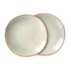 Assiette 70's 22cm lot de 2, Mist