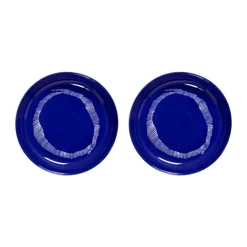 Assiettes creuses Ottolenghi Feast Ø22 cm lot de 2, Dark blue stripes-white