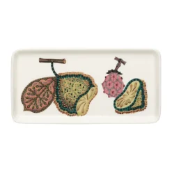 Assiette Taika Sato 12x24 cm, Blanc-multicolore