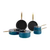 Batterie de cuisine Combekk Element, 10 pièces, Ocean Blue