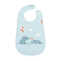 Bavoir Playground avec velcro, Bleu