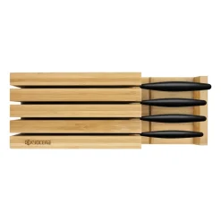 Bloc à couteaux Kyocera bambou pour 4 couteaux, 34 cm
