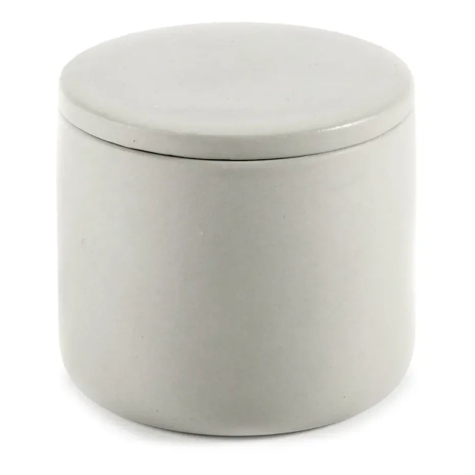 Bocal de stockage rond avec couvercle Cose S bas Ø7 cm, Beige