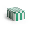 Bocal Tin Container small, Green-off white