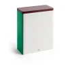 Bocal Tin Container x-large, Off white-burgundy-green