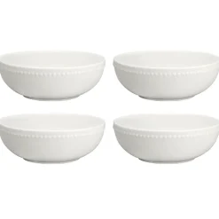 Bol Dots 60cl Lot de 4, Blanc cassé