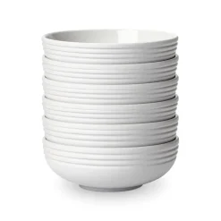 Bol Lines Ø16 cm Lot de 6, Blanc