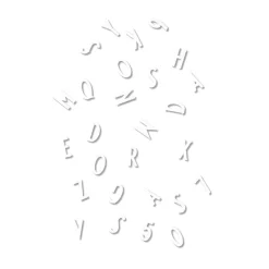 Boîte de lettres Design Letters, lettres blanches