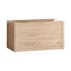 Boîte de rangement en chêne 33x60 cm, Bois, blanc