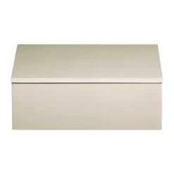 Boîte de rangement laquée Lux 19x19x7 cm, Latte