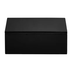 Boîte de rangement laquée Lux 19x19x7 cm, Black
