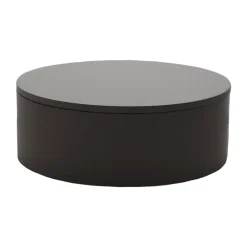 Boîte de rangement laquée Matt Ø20x7 cm, Black