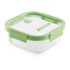 Boîte à lunch carrée en verre Lékué 1,1 L, Vert