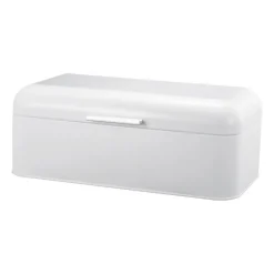 Boîte à pain en acier de carbone Bella 23x42 cm, Blanc