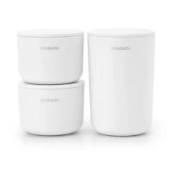 Boîtes de rangement ReNew Lot de 3, Blanc