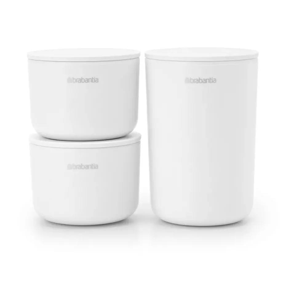 Boîtes de rangement ReNew Lot de 3, Blanc