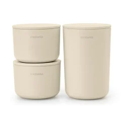 Boîtes de rangement ReNew Lot de 3, Soft Beige