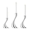 Bougeoir Cobra lot de 3, acier inoxydable