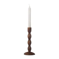 Bougeoir Ernst Ø9x21 cm, Marron foncé