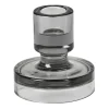 Bougeoir Petra smoked pearl dark grey, 8 cm