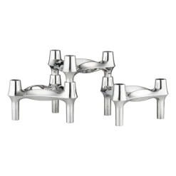 Bougeoir STOFF Nagel BMF, lot de 3, Chrome