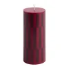 Bougie bloc Column Candle small 15 cm, Wine-bordeaux