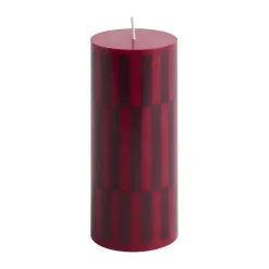 Bougie bloc Column Candle small 15 cm, Wine-bordeaux