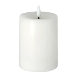 Bougie bloc LED Bright Melt 12,5 cm, Blanc