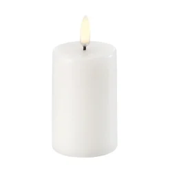 Bougie bloc Uyuni LED blanc Ø5 cm, 7,5 cm